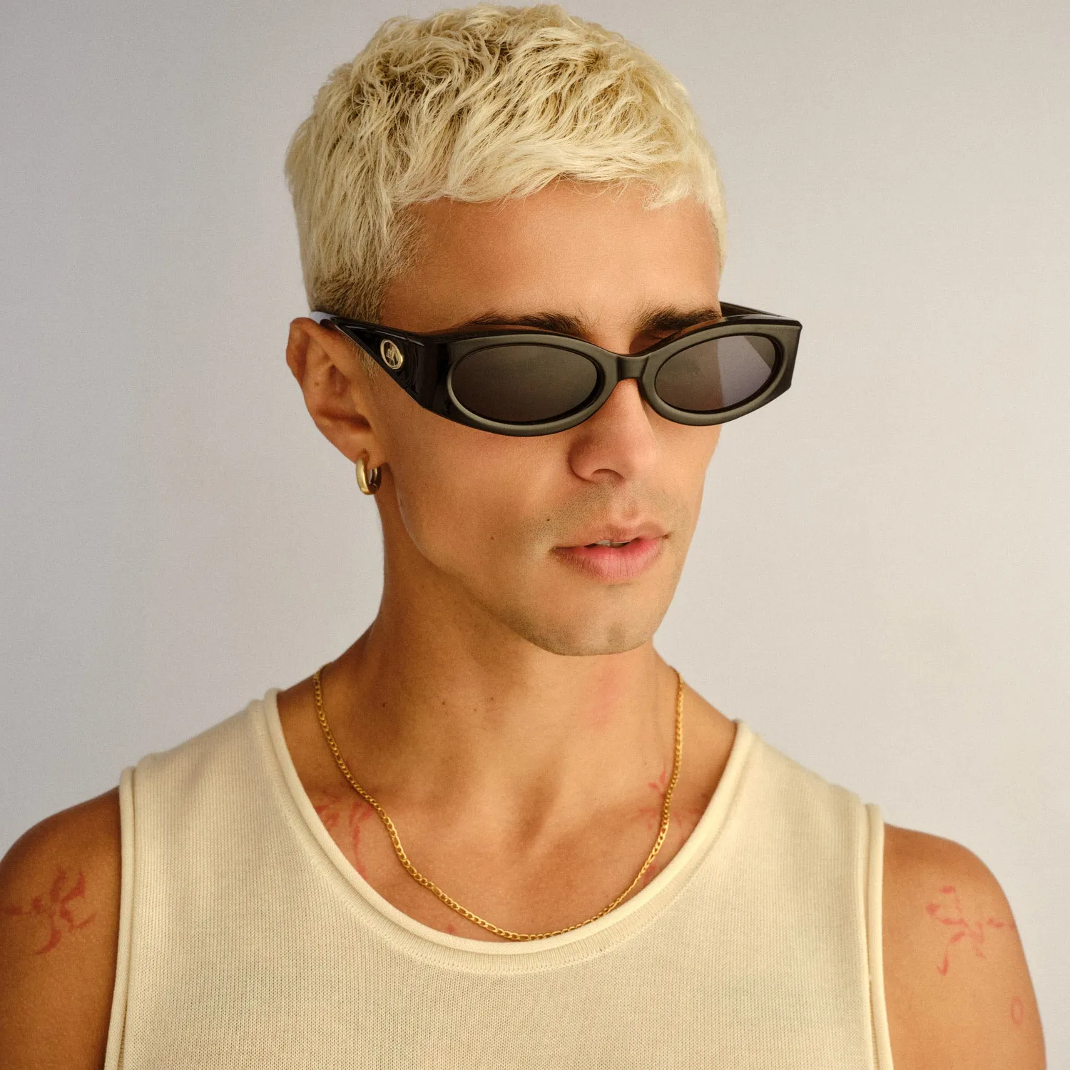 Le Specs Glaciem occhiali da sole nero avvolgenti