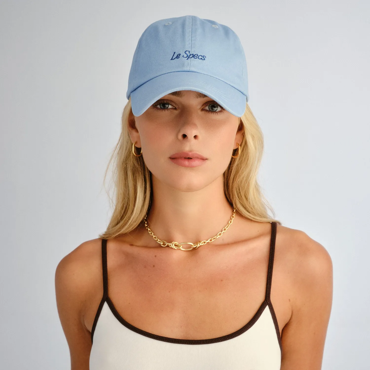 Le Specs Logo Cap cappellino blu cotone regolabile