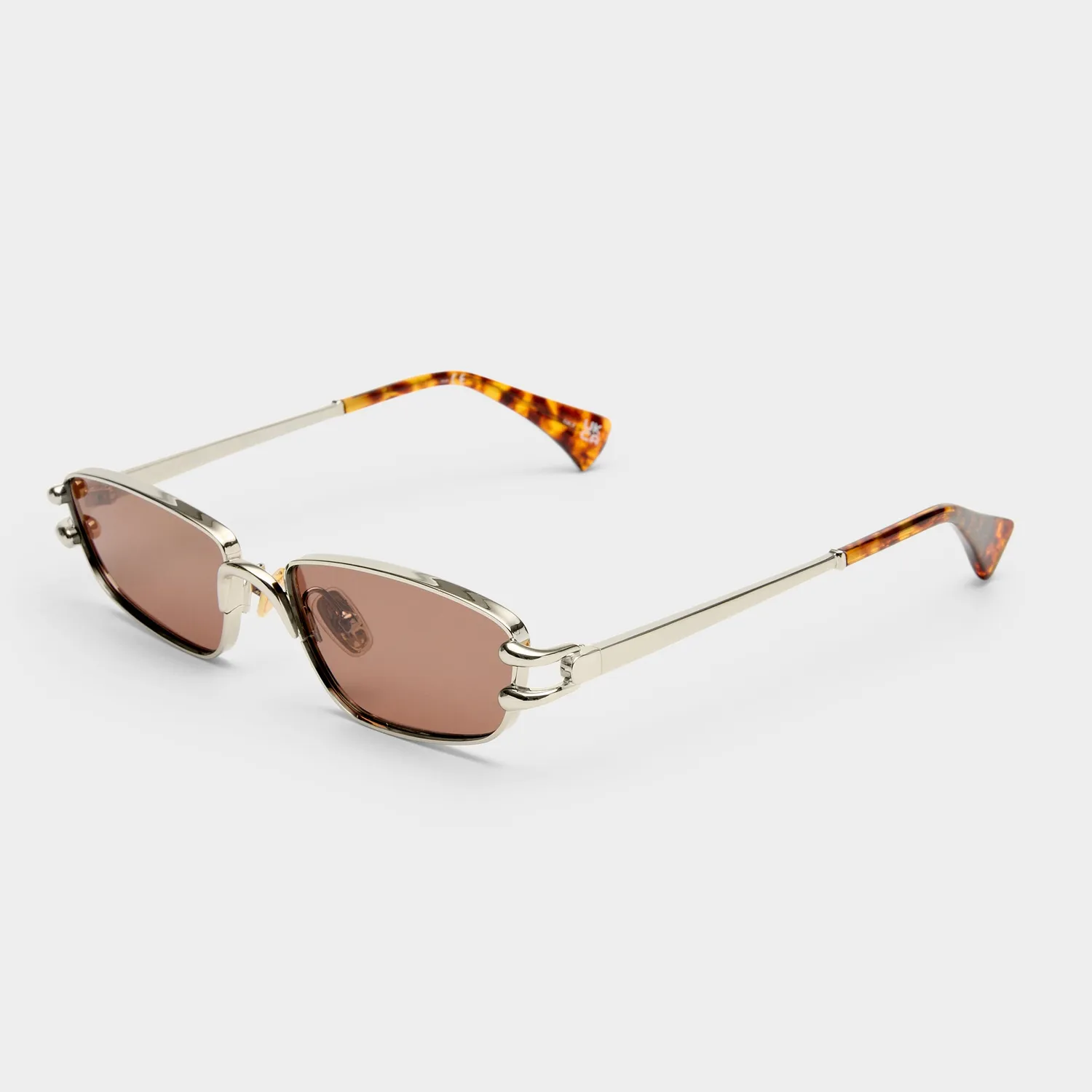 Le Specs Numero Cinco occhiale da sole argento rettangolare