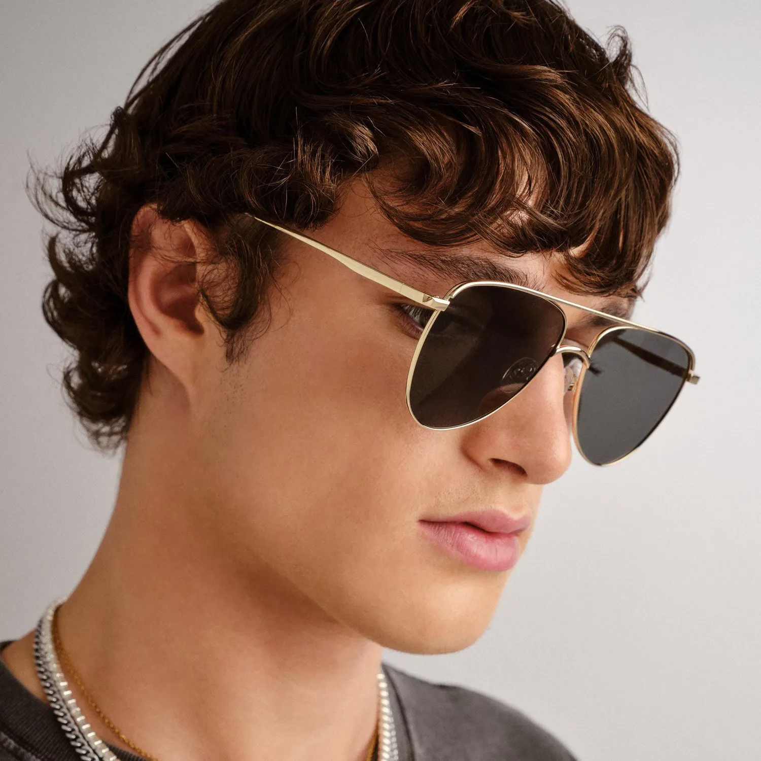 Le Specs The Duke occhiale aviatore oro polarizzato