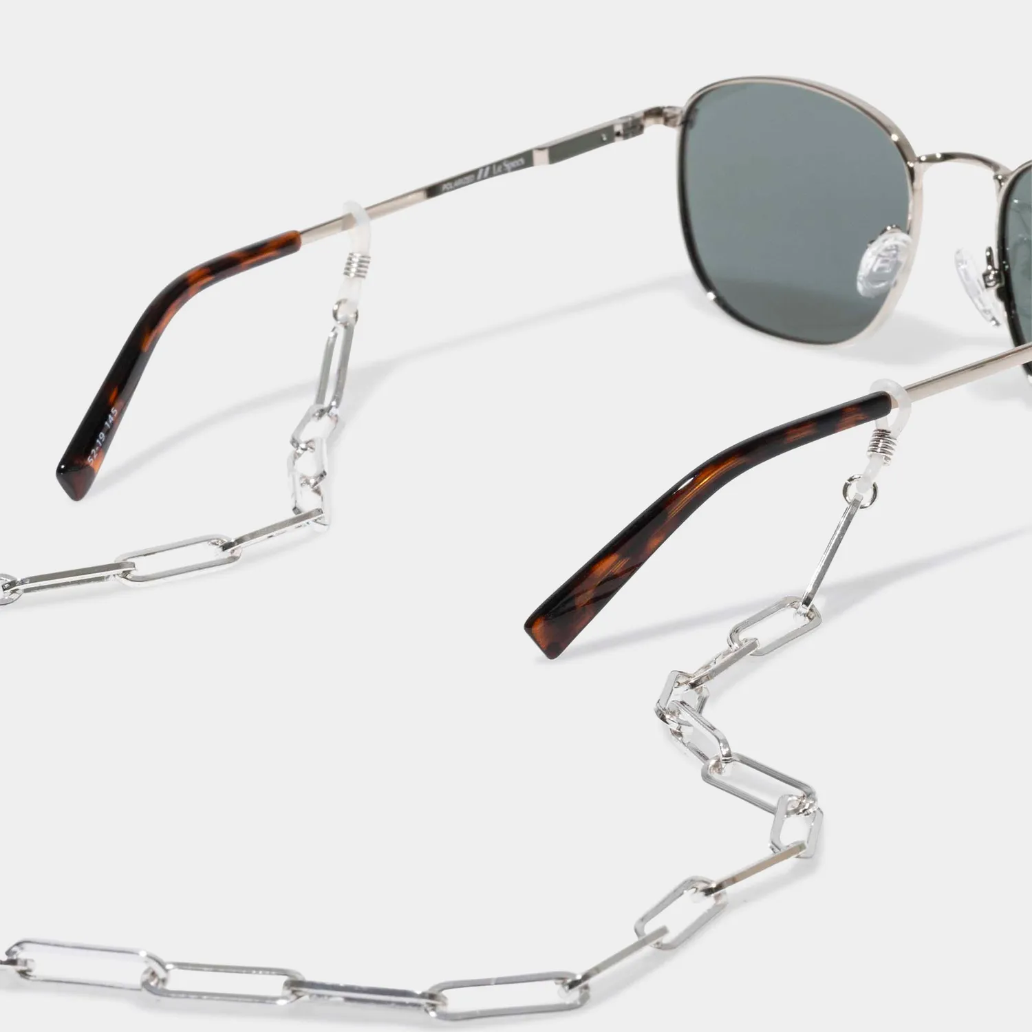 Le Specs Bold Link catenella occhiali argento metallo