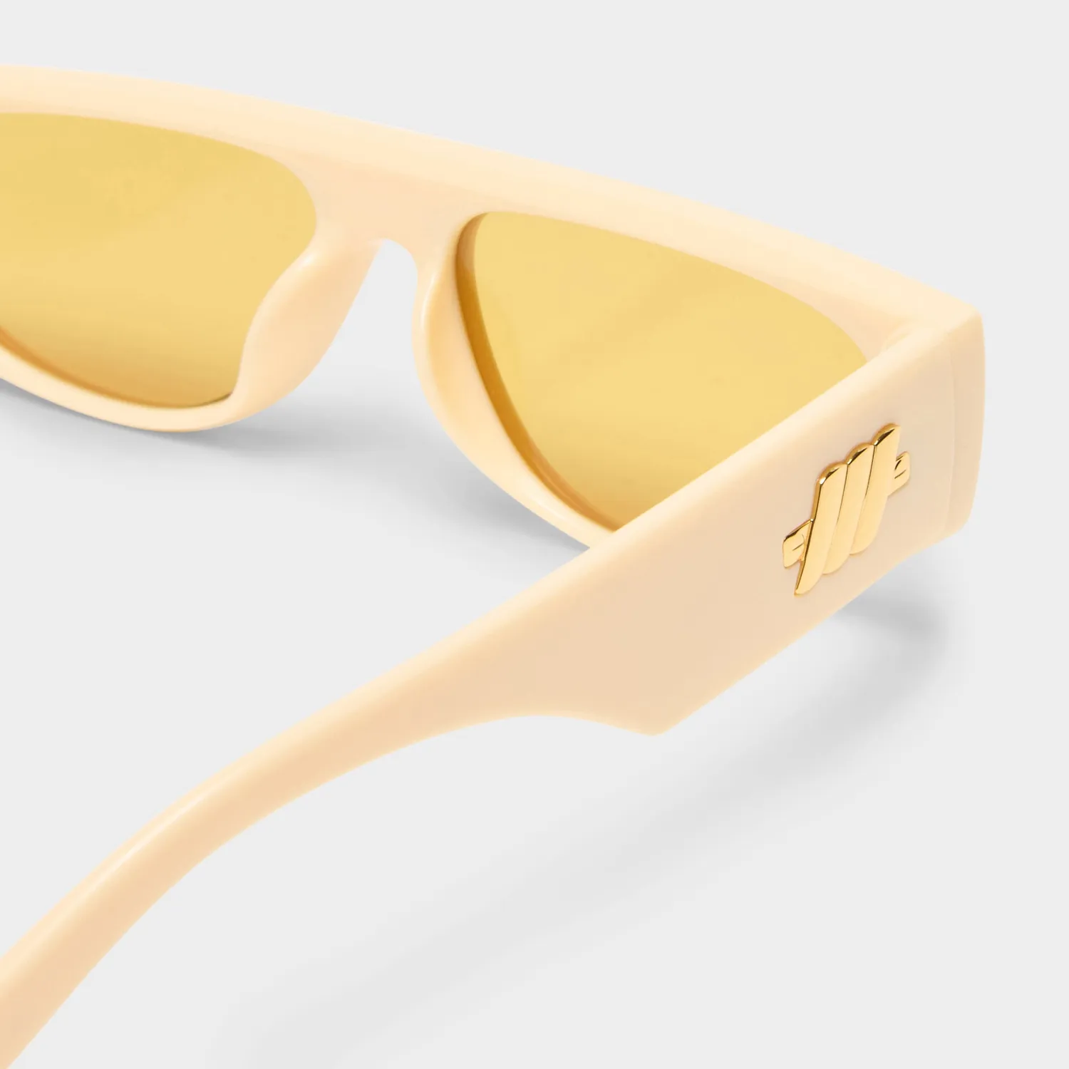 Le Specs Le Ritual occhiali da sole avorio ottone D-frame
