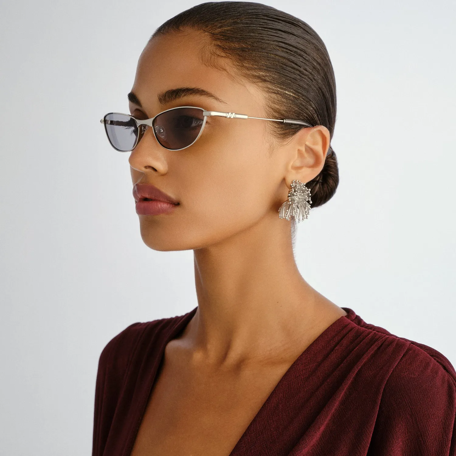 Le Specs Thorned occhiali da sole silver cat-eye