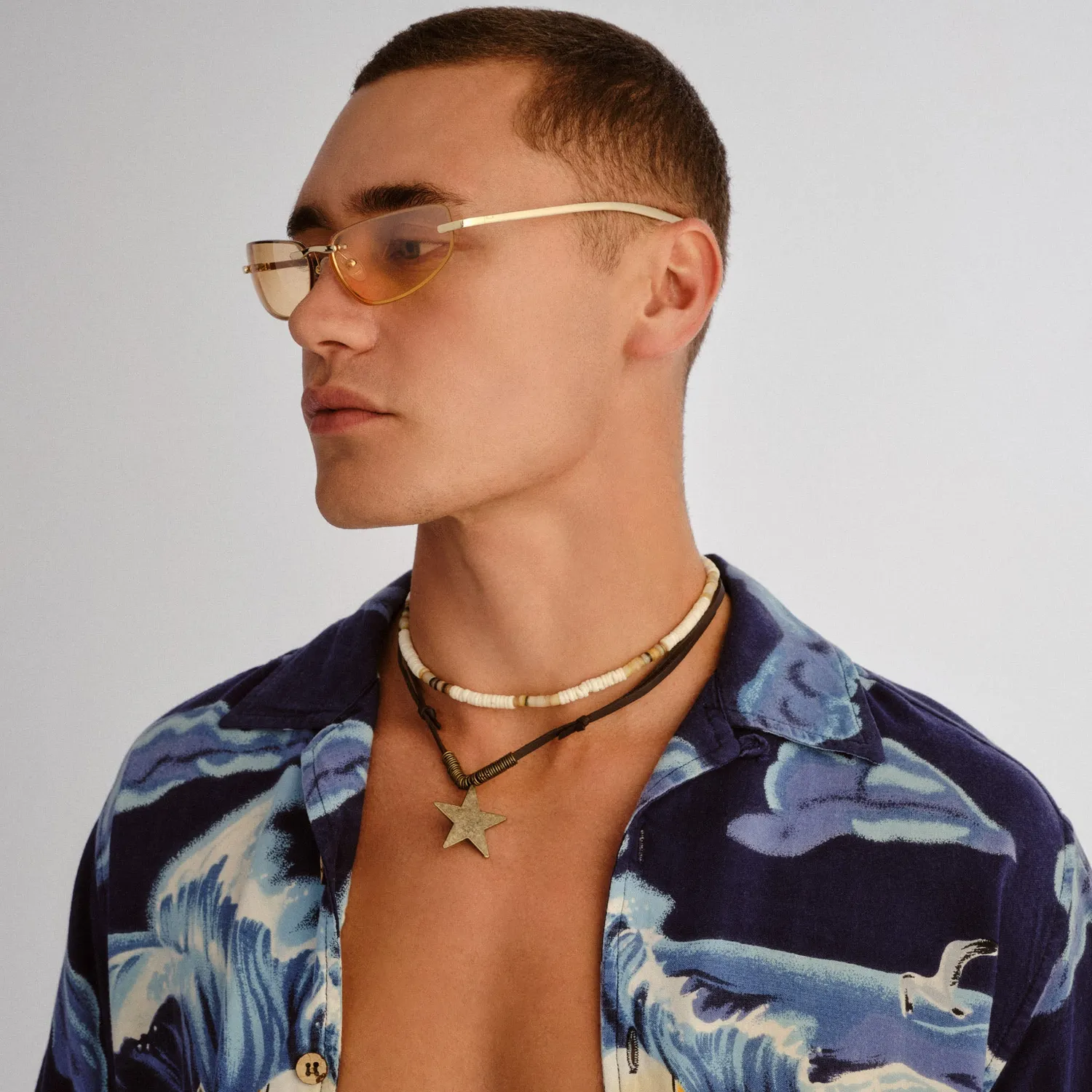 Le Specs Bubbles occhiali da sole gold cat-eye