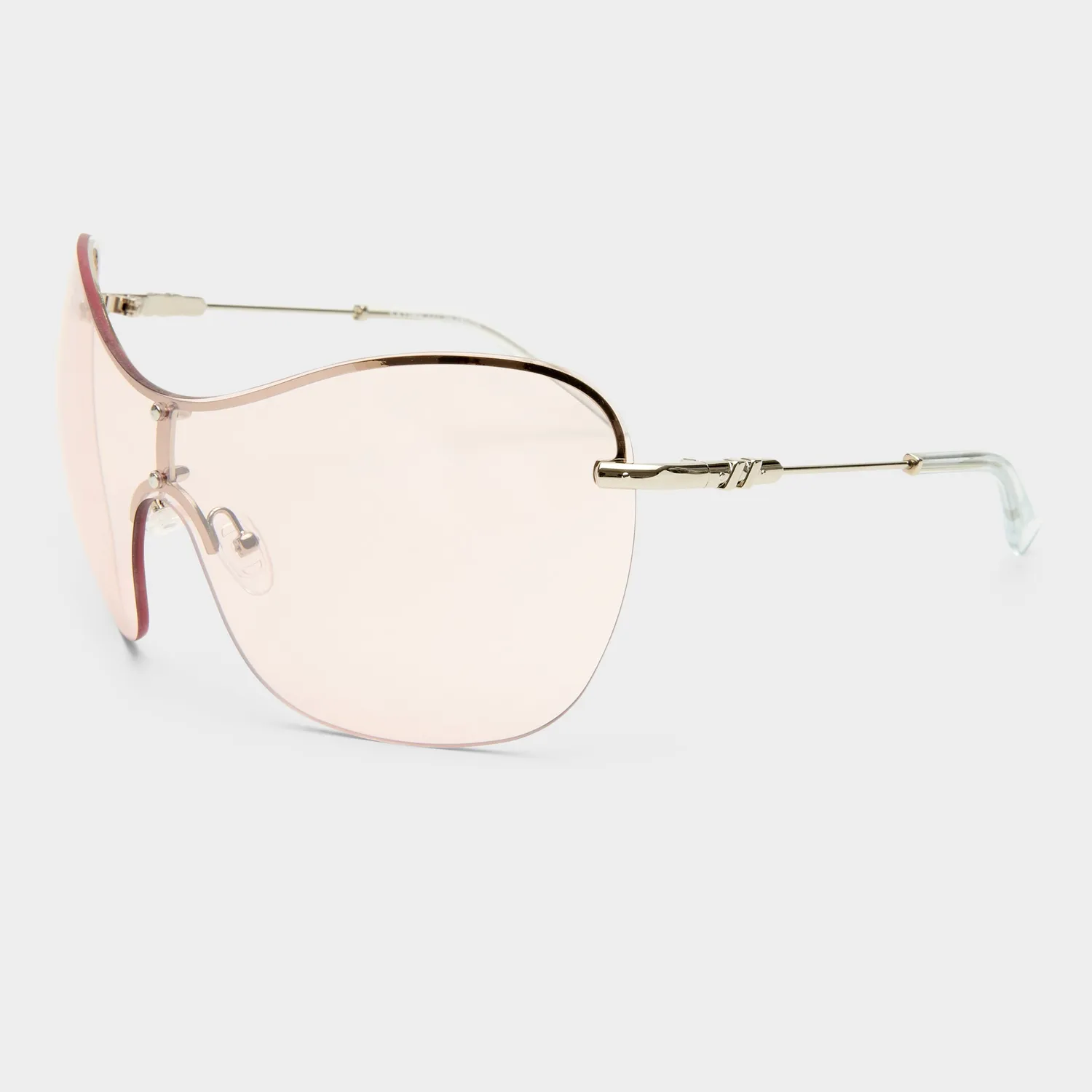 Le Specs Satine occhiale da sole silver lente rosa