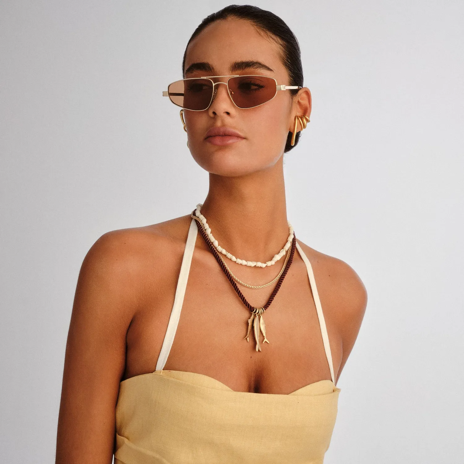 Le Specs Treasure occhiali da sole gold aviatore
