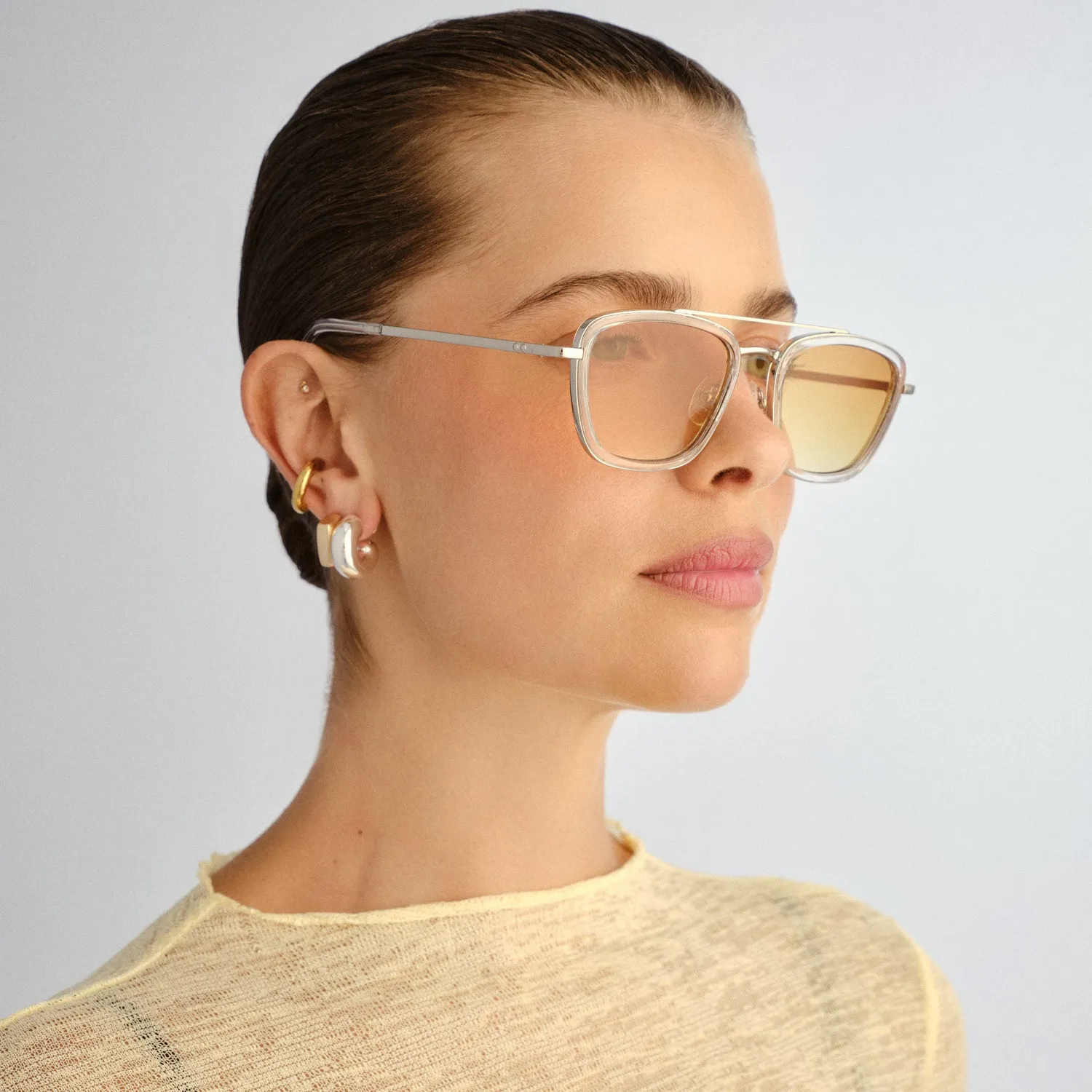 Le Specs Diametric occhiale da sole silver ochre