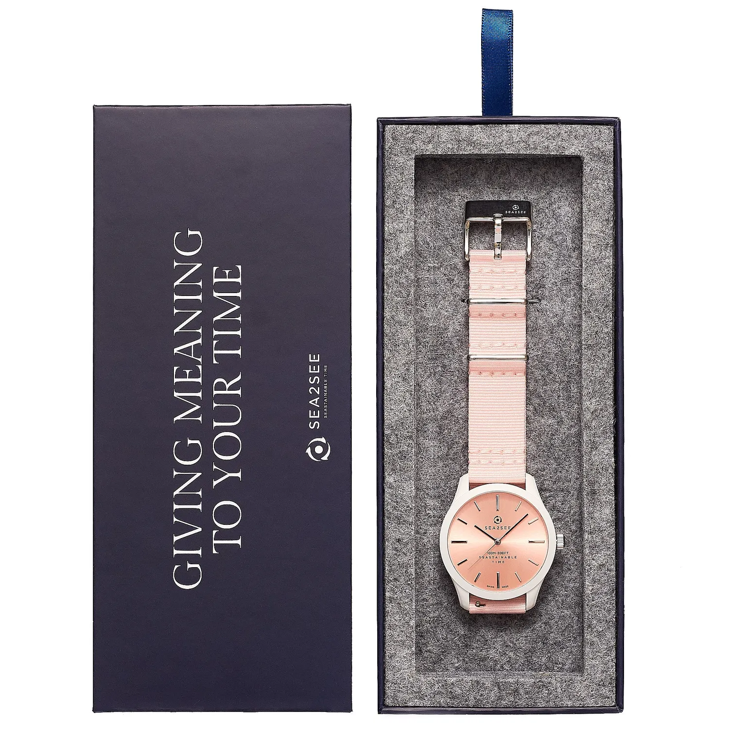 Sea2See Fiji 05 orologio rosa bianco 37 mm