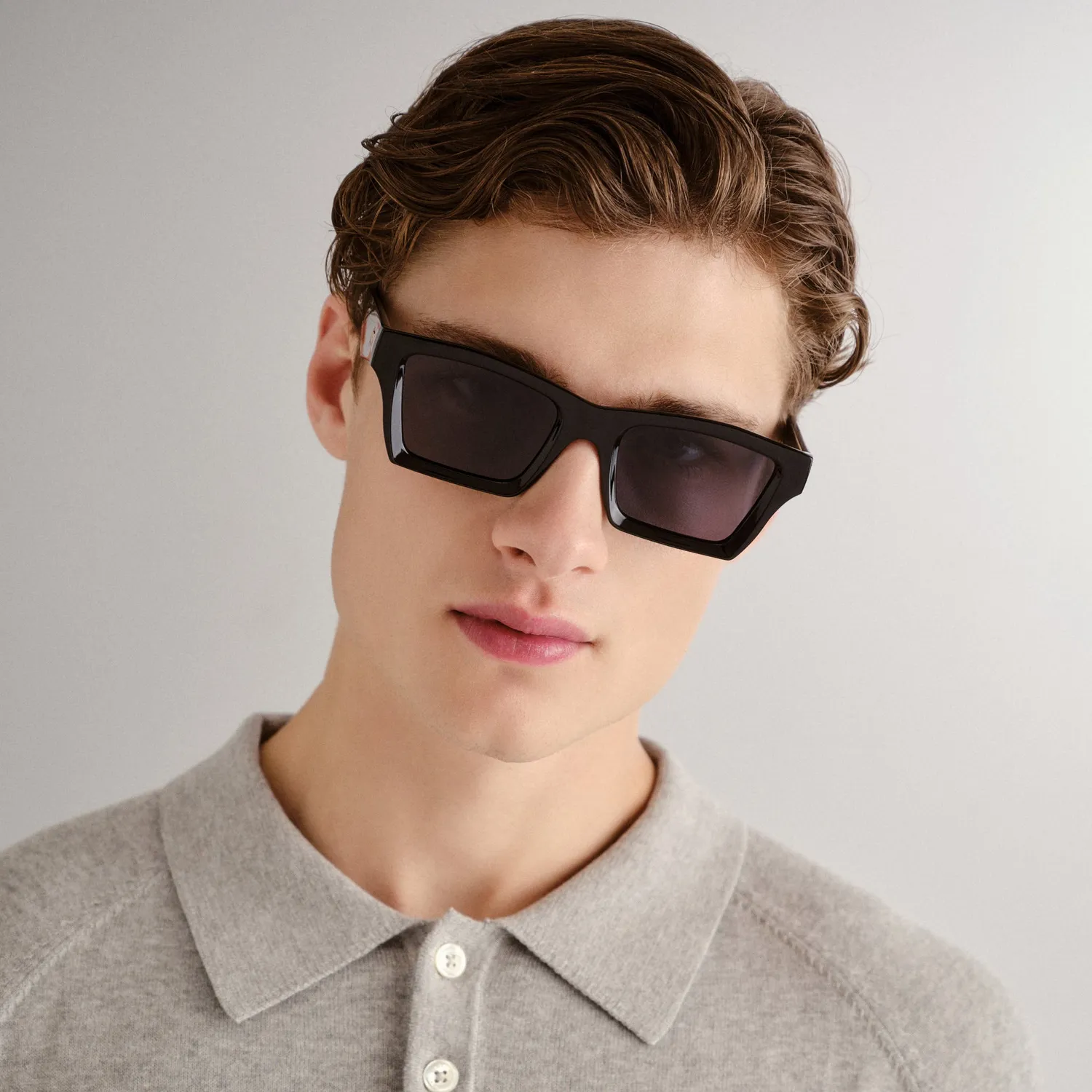Le Specs Something occhiali da sole neri D-frame