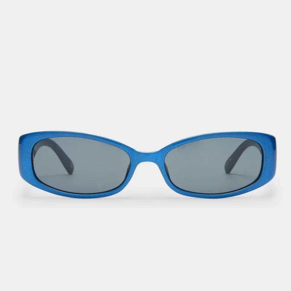 Le Specs Starlight occhiali da sole blu rettangolari