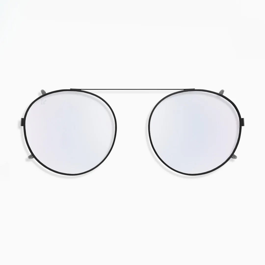 Hemmet B+ S2 clip-on luce blu occhiale sole nero
