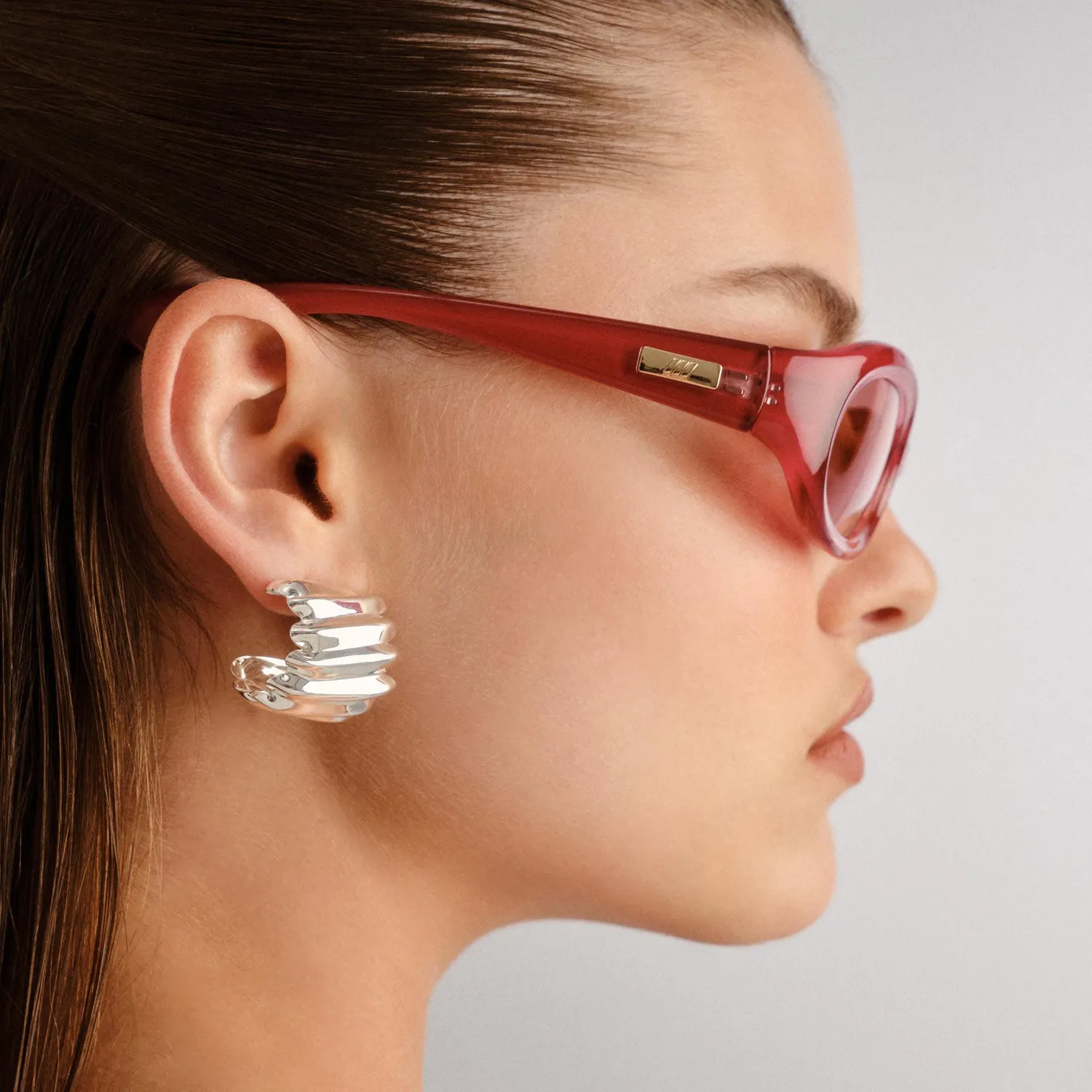 Le Specs Nightcrawler occhiali da sole wrap vermiglio specchio