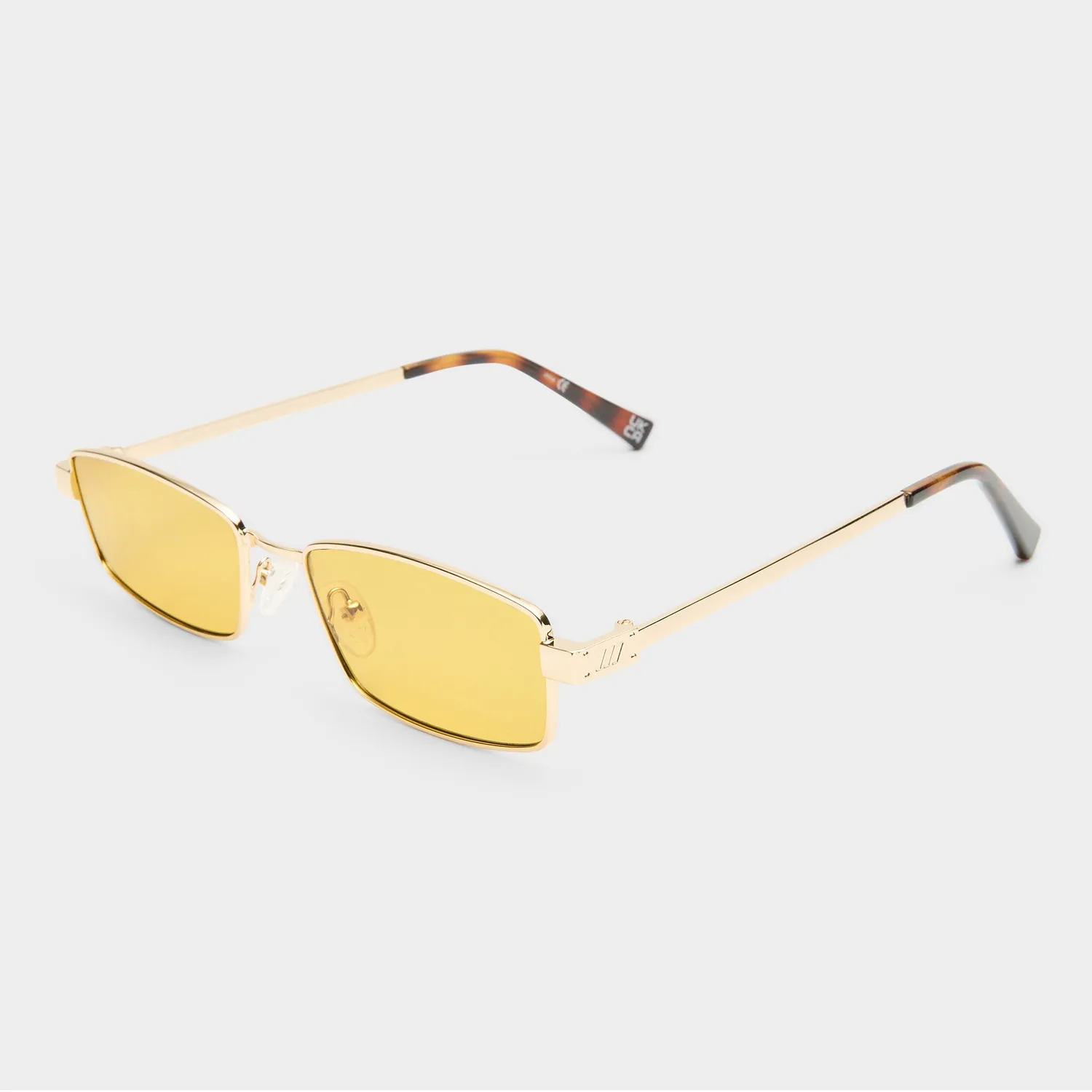 Le Specs Bizarro occhiale da sole bright gold rettangolare
