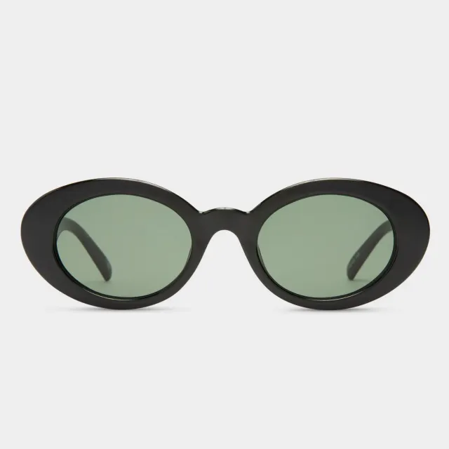 Le Specs Nouveau Vie occhiali da sole nero ovali