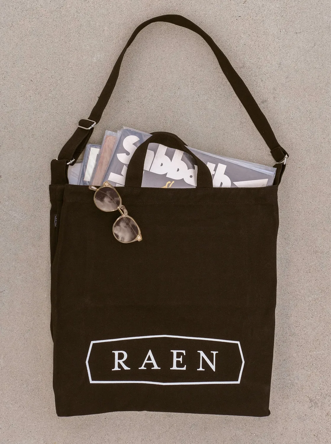 Raen Tote 2022 borsa tote nera tela riciclata