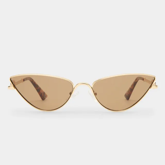 Le Specs The Soiree occhiale da sole oro lente marrone