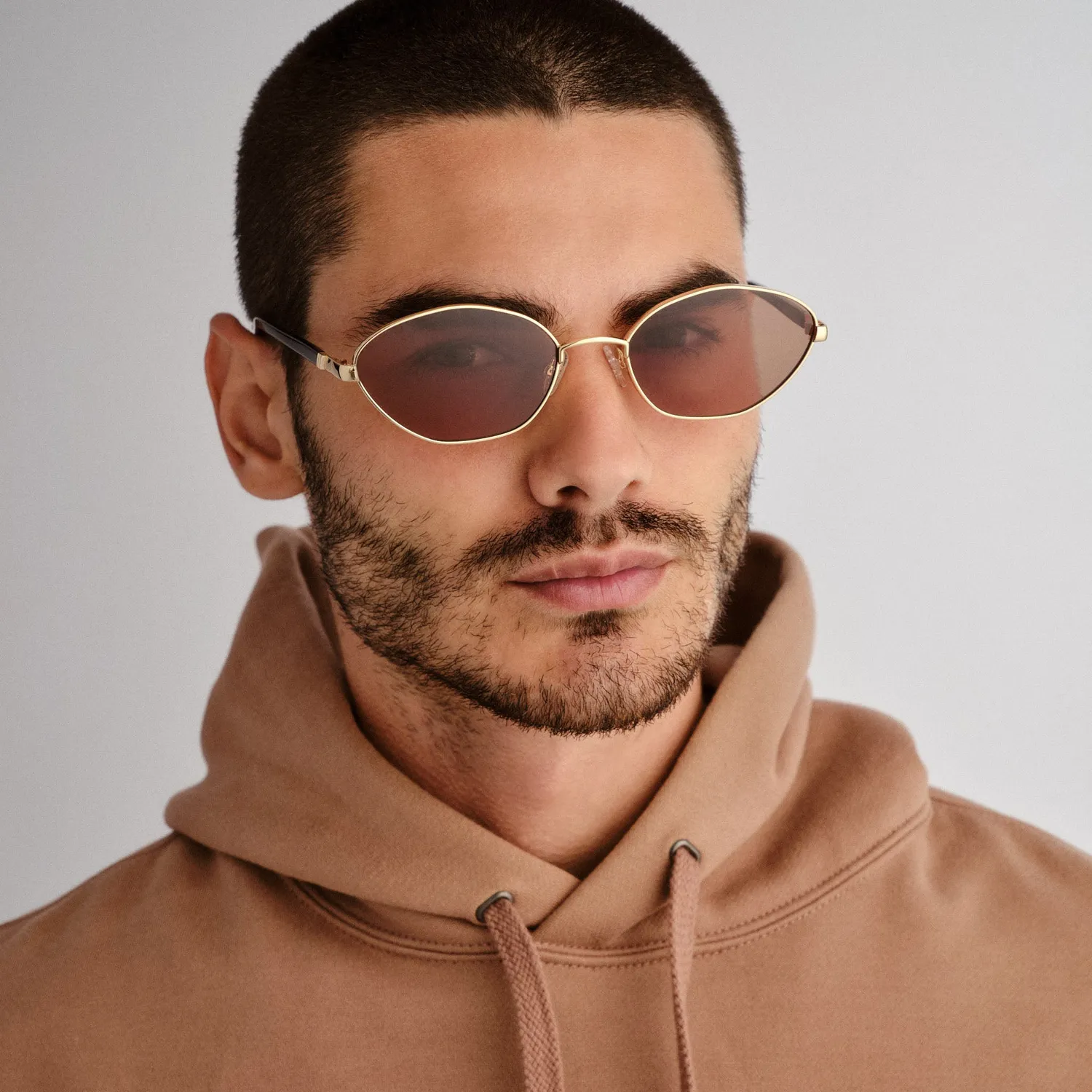 Le Specs Le Bebe occhiale da sole oro lente marrone