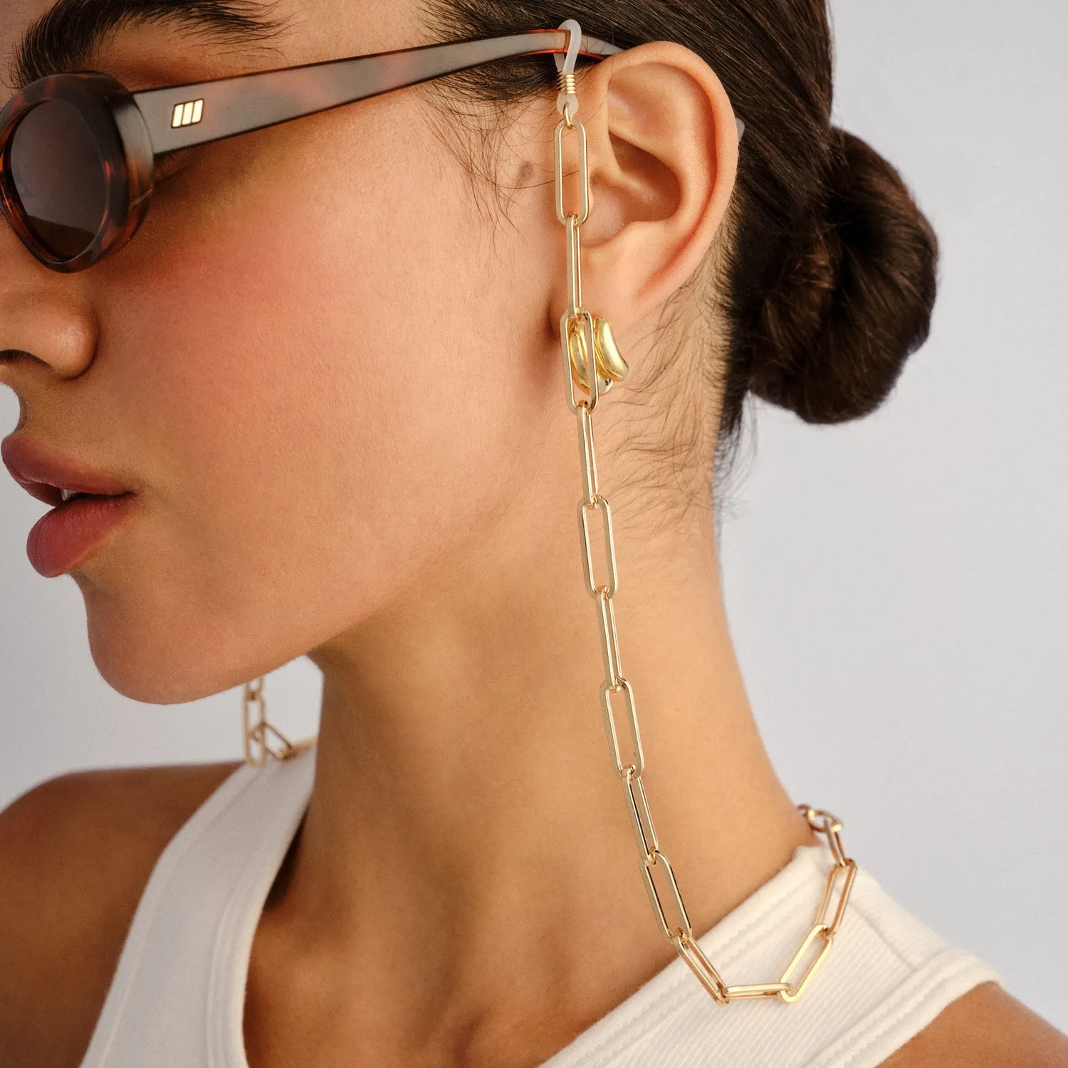 Le Specs Bold Link Neck Chain catenella oro