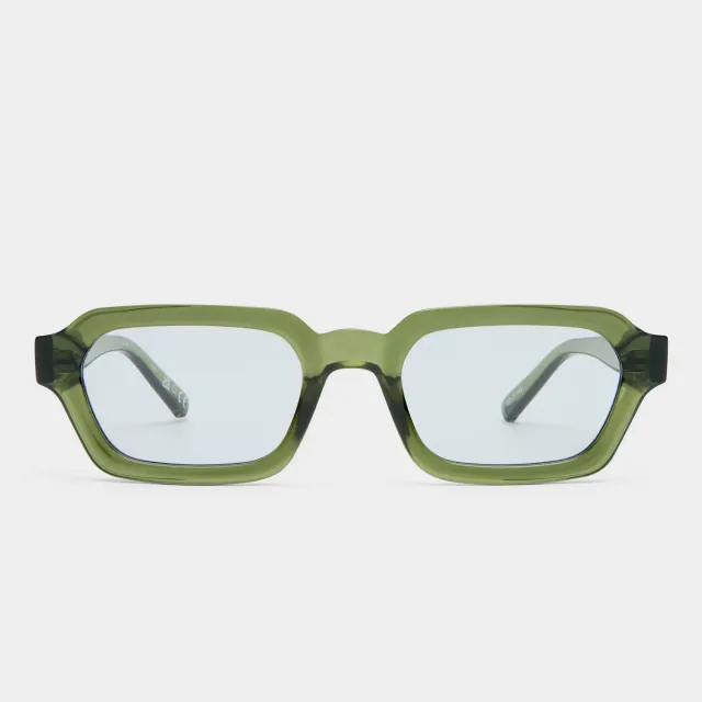 Le Specs Tension+ occhiali da sole rettangolare khaki smoke