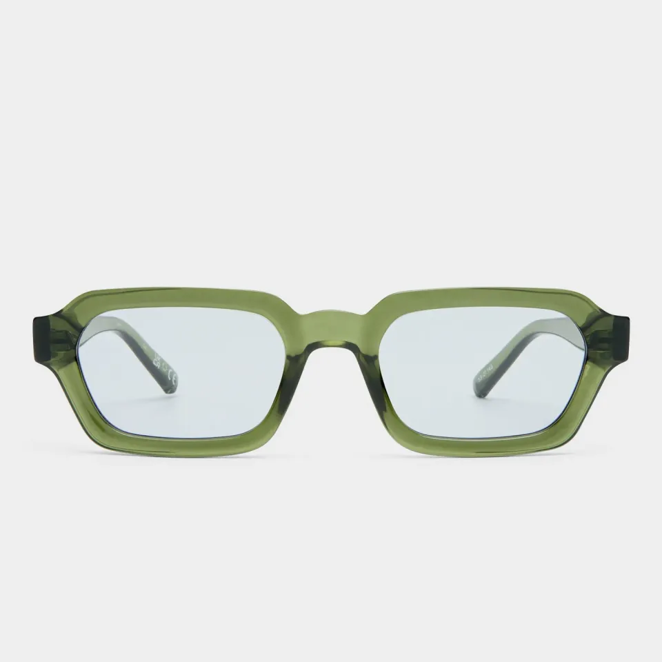 Le Specs Tension+ occhiali da sole rettangolare khaki smoke