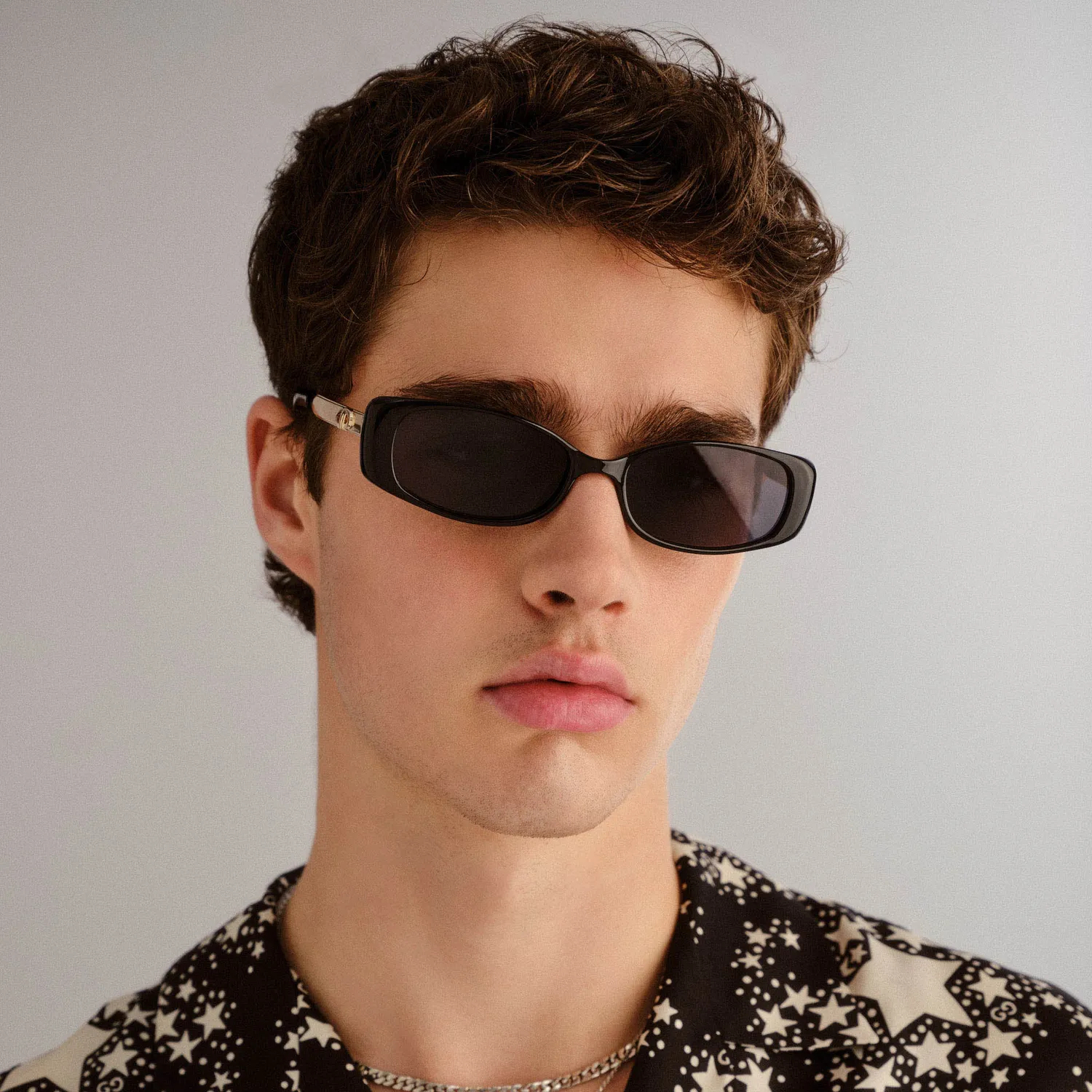 Le Specs Lil Starlight occhiali da sole neri rettangolari