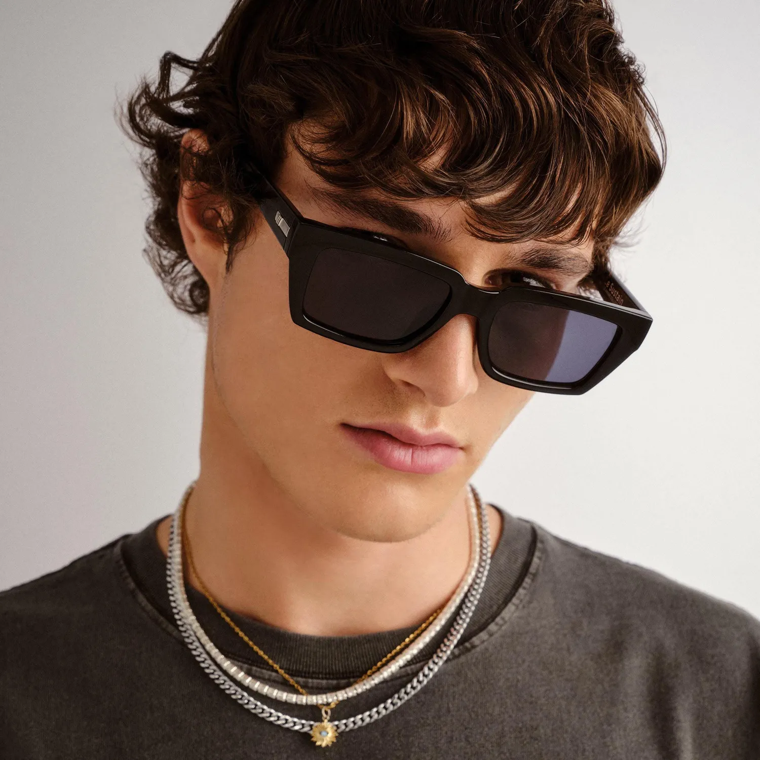 Le Specs Nocturnal Habit occhiali da sole nero D-frame