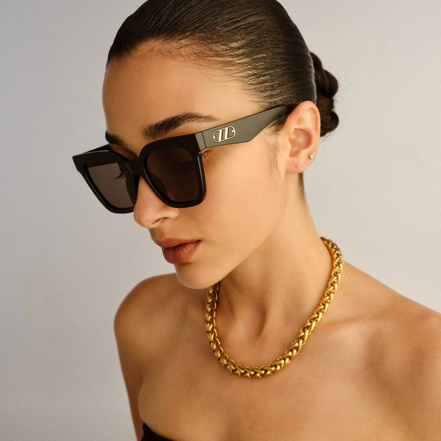 Le Specs Star Glow occhiale da sole nero squadrato