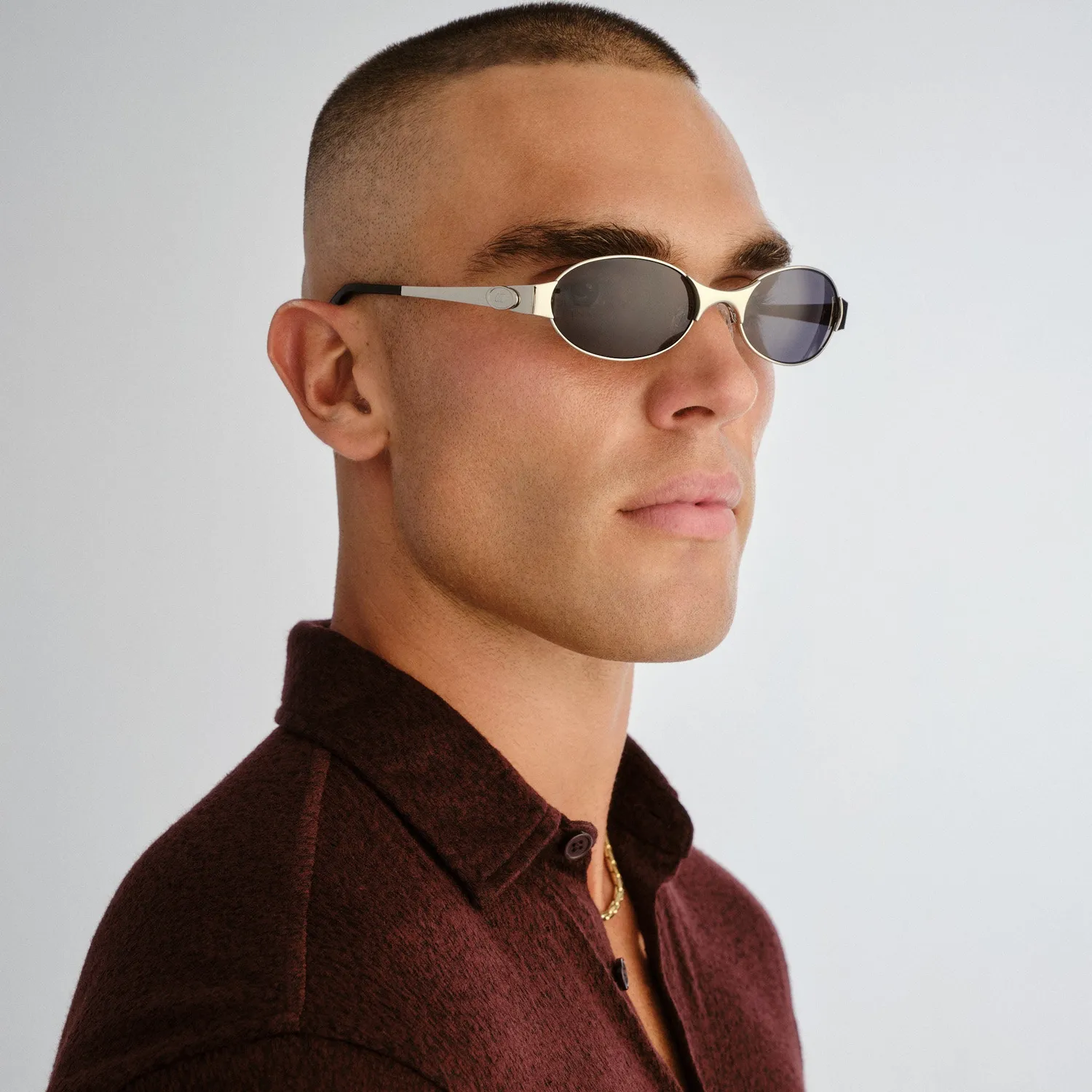 Le Specs Frostbite occhiale da sole silver ovale sport