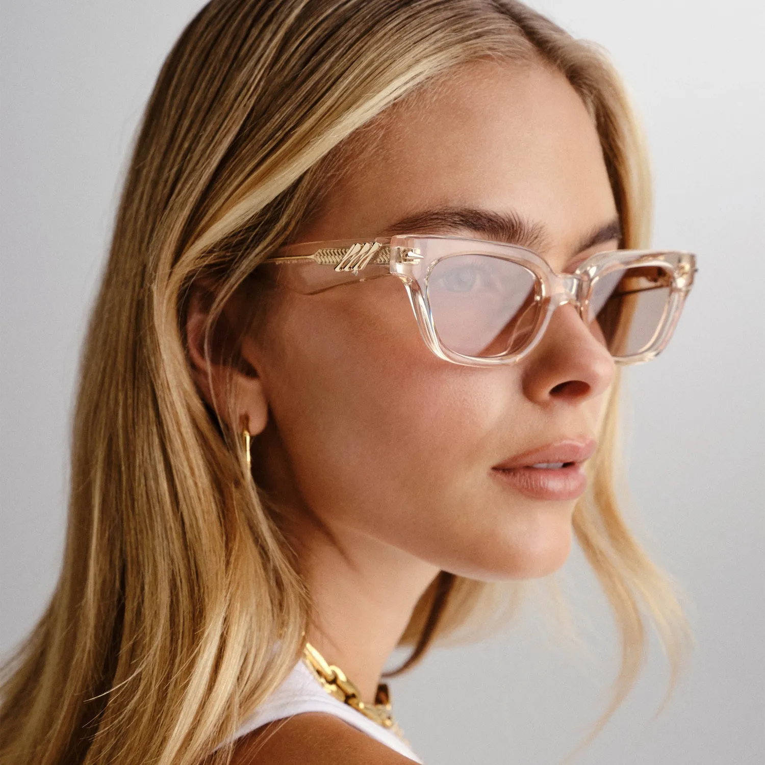 Le Specs Numero Tres occhiali da sole dune rettangolari