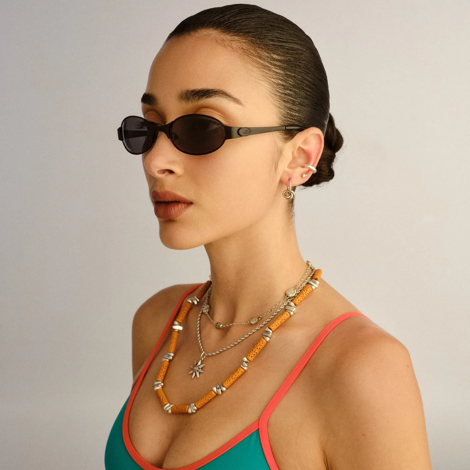 Le Specs Frostbite occhiale da sole nero opaco ovale