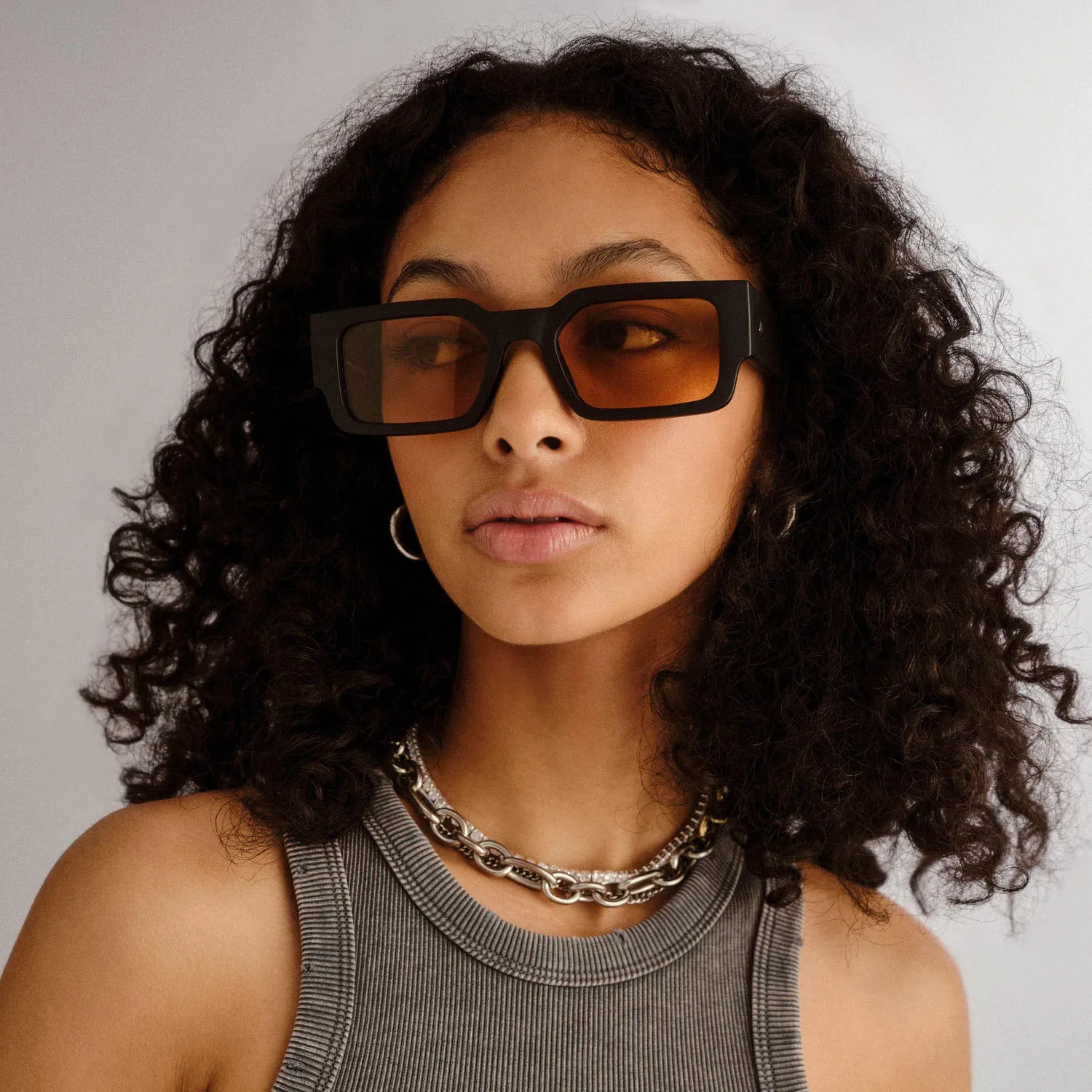 Le Specs Contemplation occhiali da sole nero opaco lenti ottone