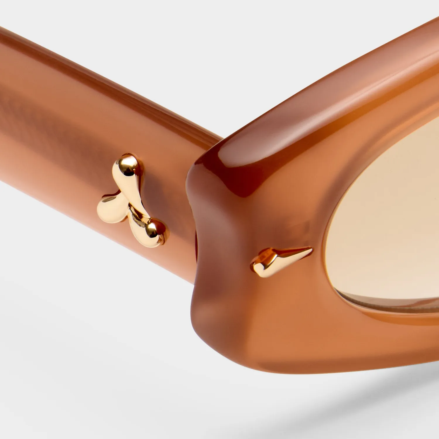 Le Specs Lunar occhiale da sole ovale marrone tan