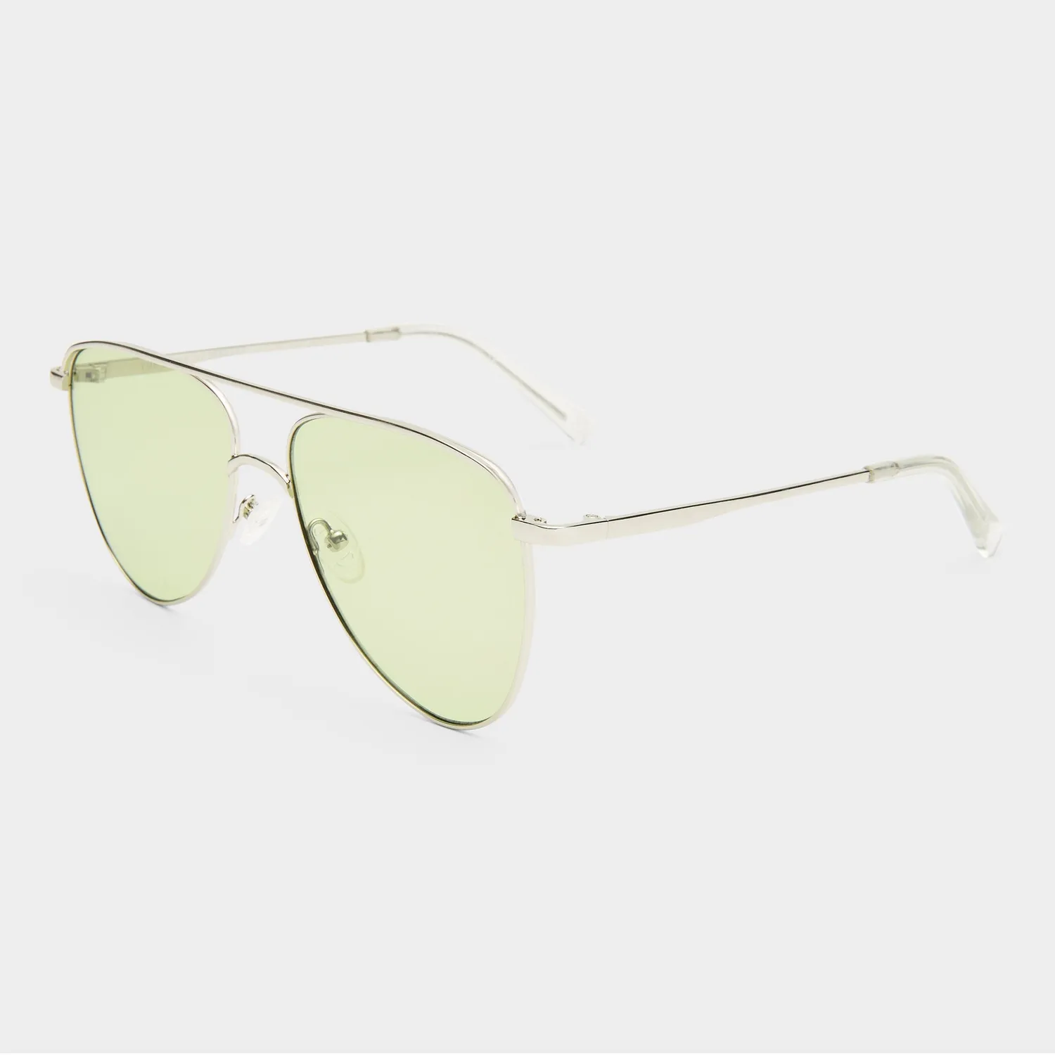 Le Specs The Duke occhiale da sole silver lente verde