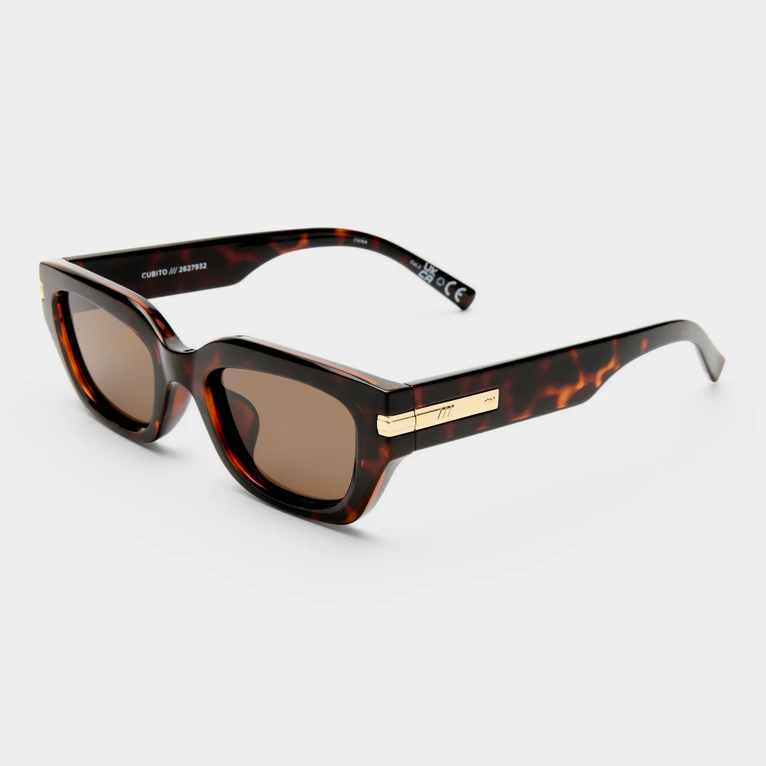 Le Specs Cubito+ occhiale da sole tartarugato squadrato