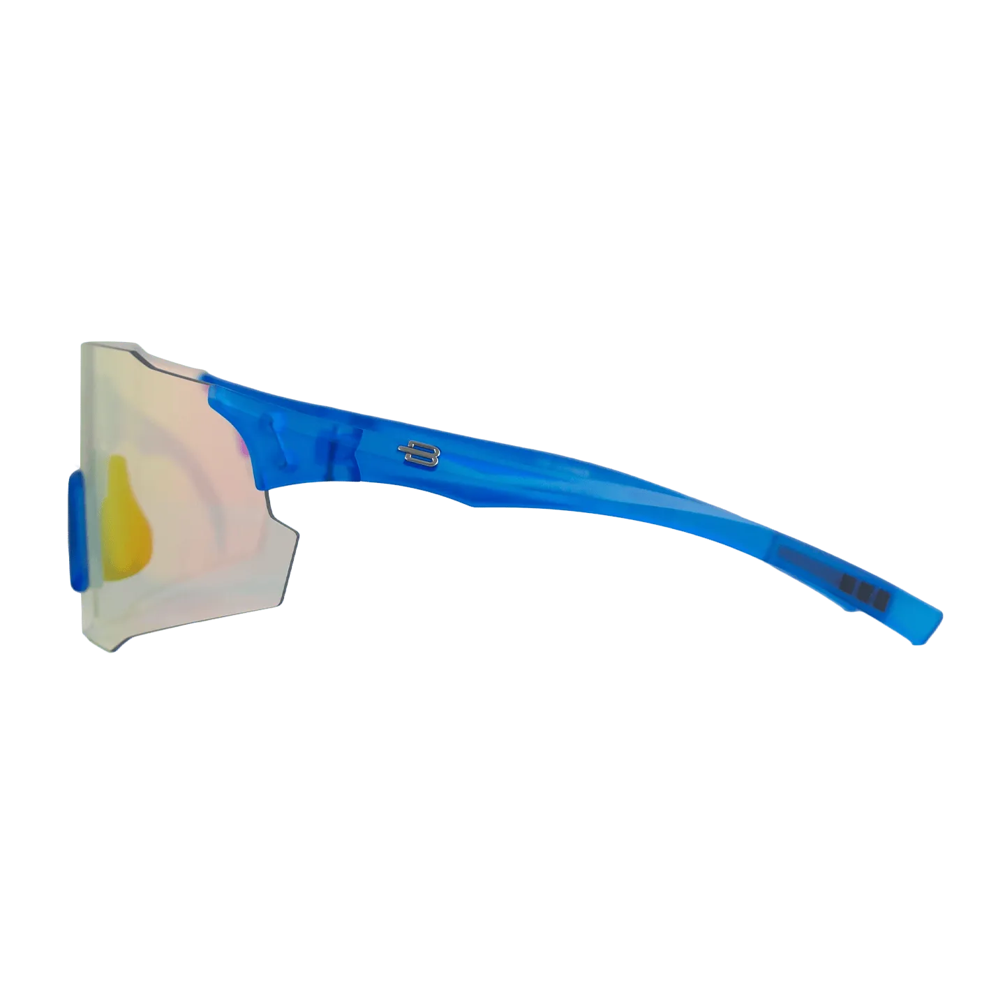 Bloovs Stelvio Crystal Blu Fluor Orange occhiali ciclismo fotocromatici