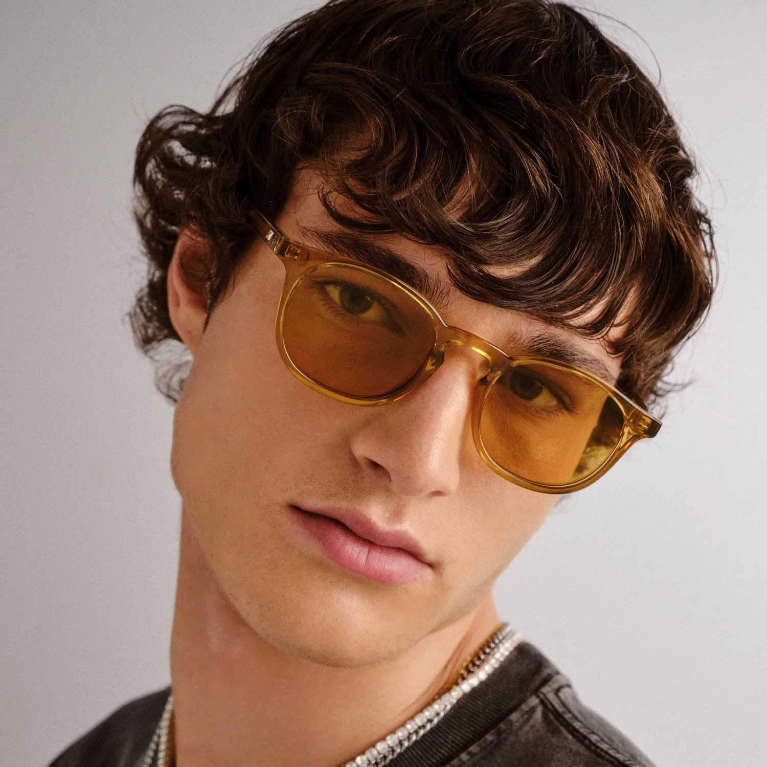 Le Specs Club Royale occhiale da sole whiskey tondo