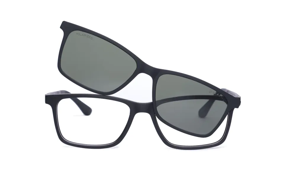 Sea2See Cortes montatura da vista grigia con clip-on
