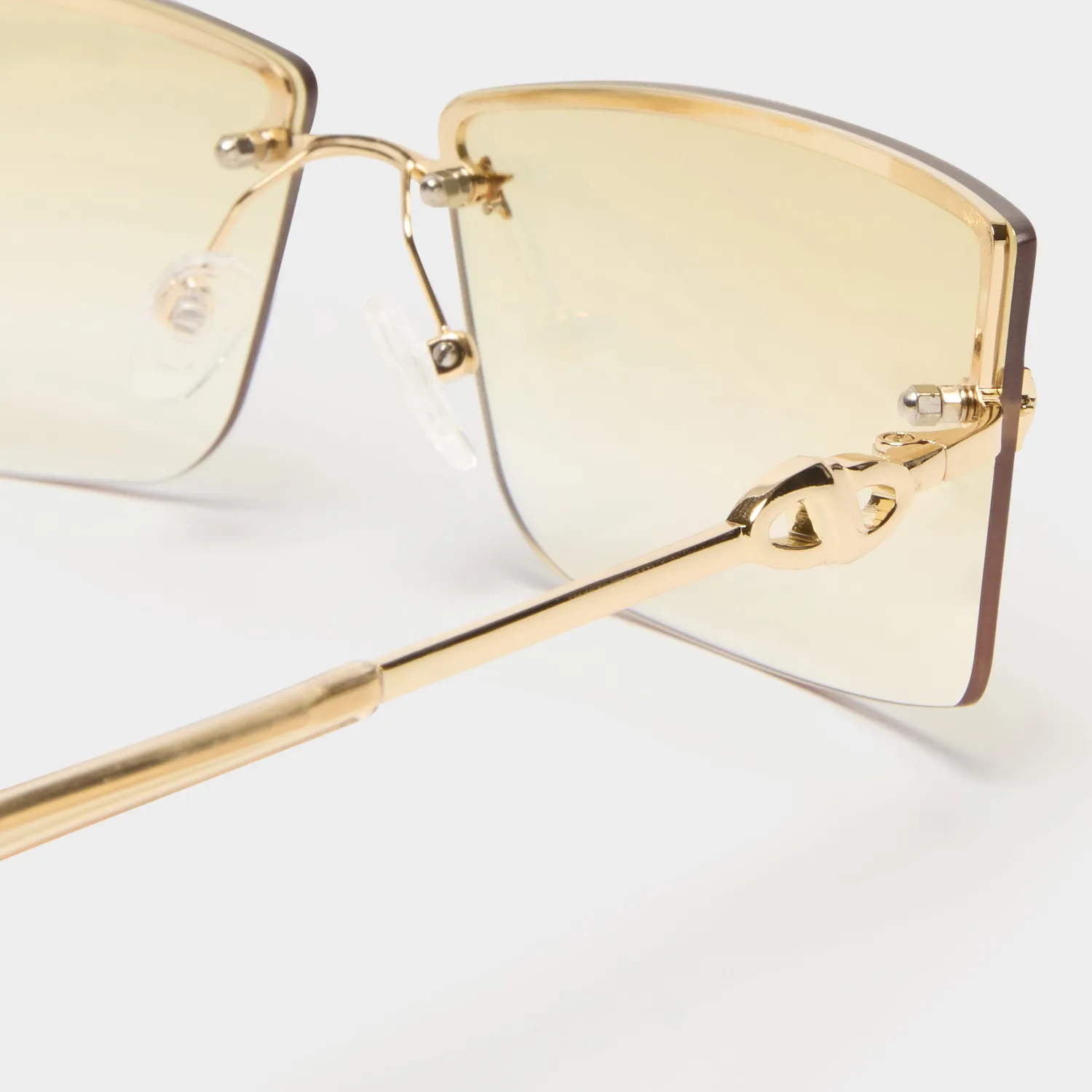 Le Specs Alien occhiali da sole oro rettangolari