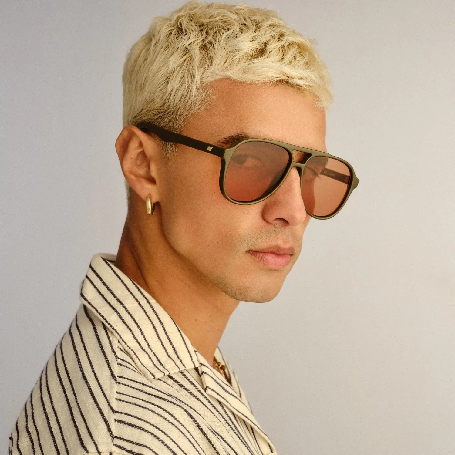 Le Specs Tragic Magic occhiale da sole verde oliva