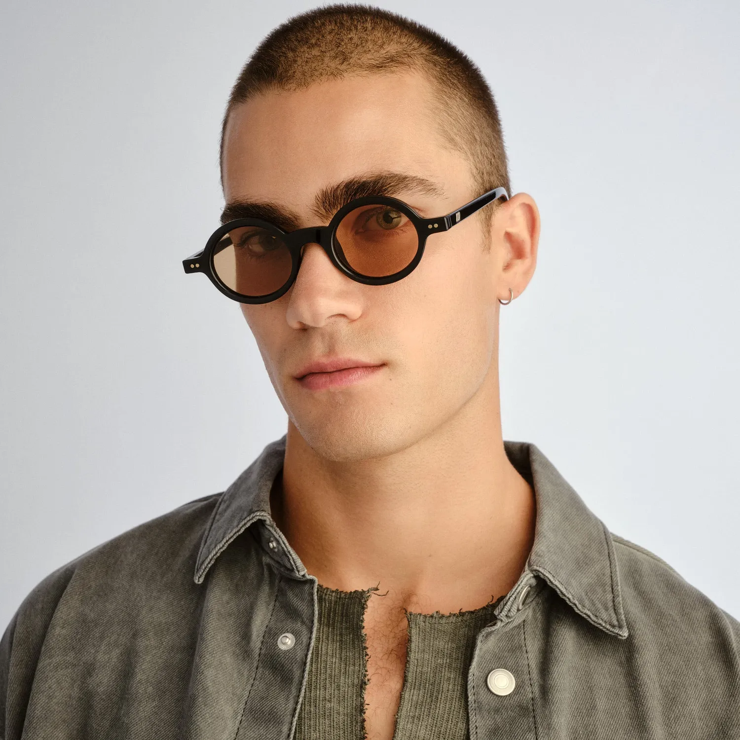 Le Specs Sycophantic occhiale da sole nero tondo large