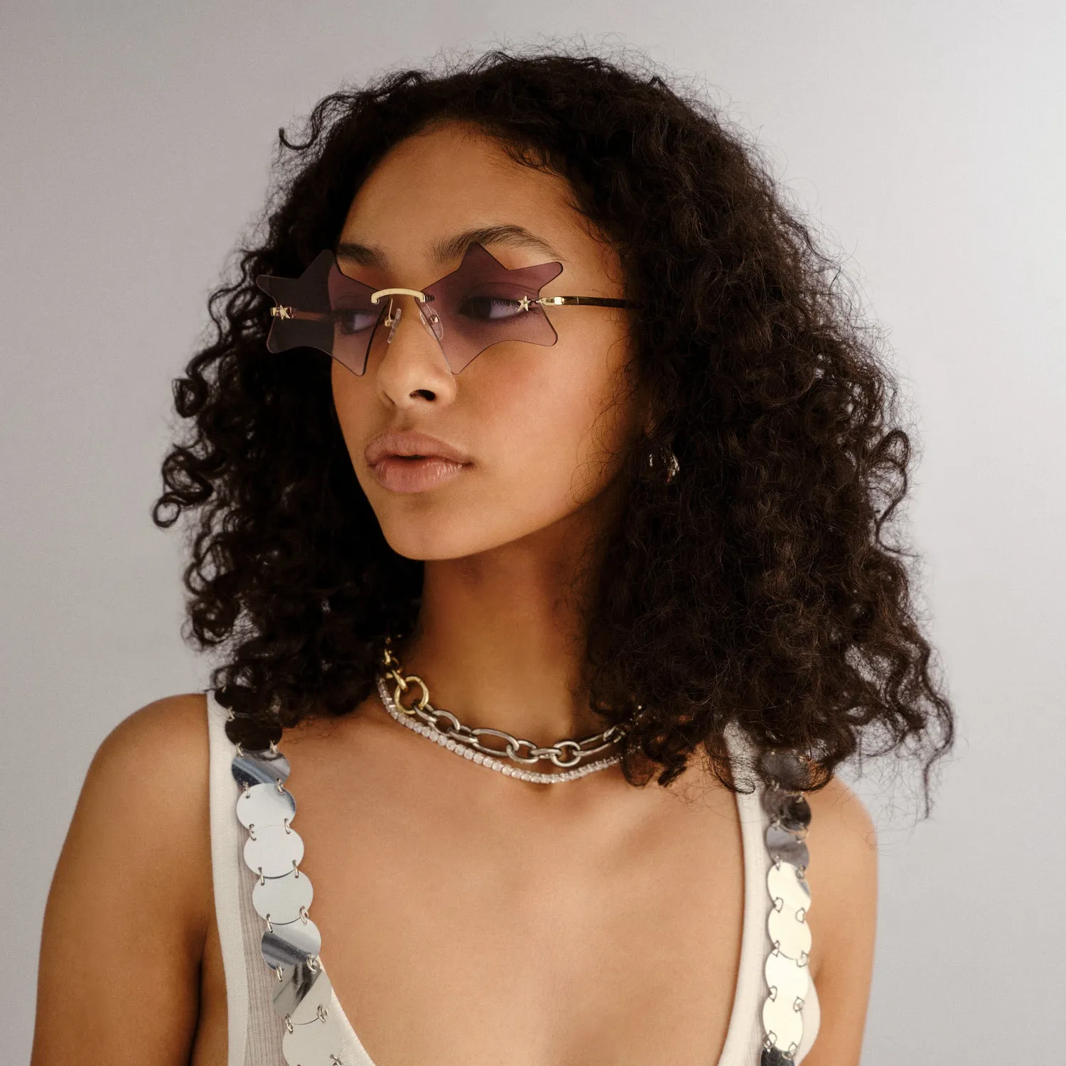 Le Specs Twinkle occhiale da sole oro farfalla smoke grad