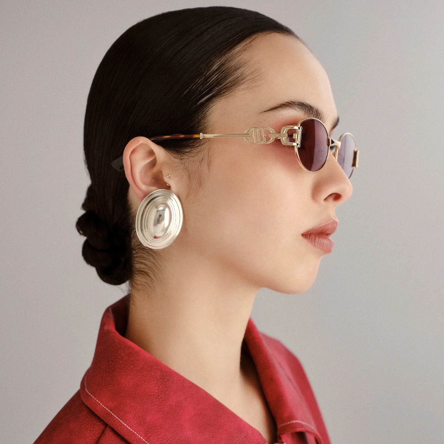 Le Specs The Forbidden occhiale da sole oro ovale small