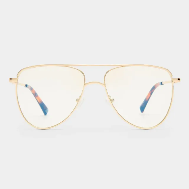 Le Specs The Duke montatura da vista oro filtro luce blu