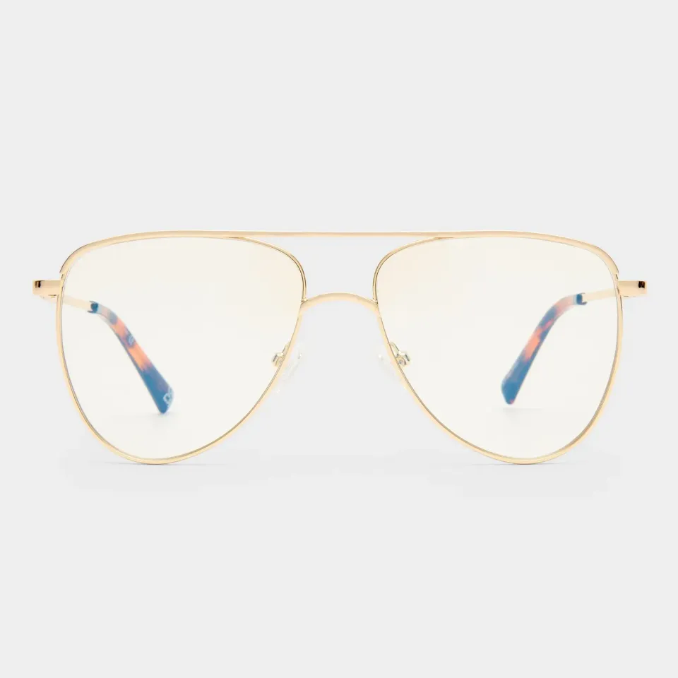 Le Specs The Duke montatura da vista oro filtro luce blu