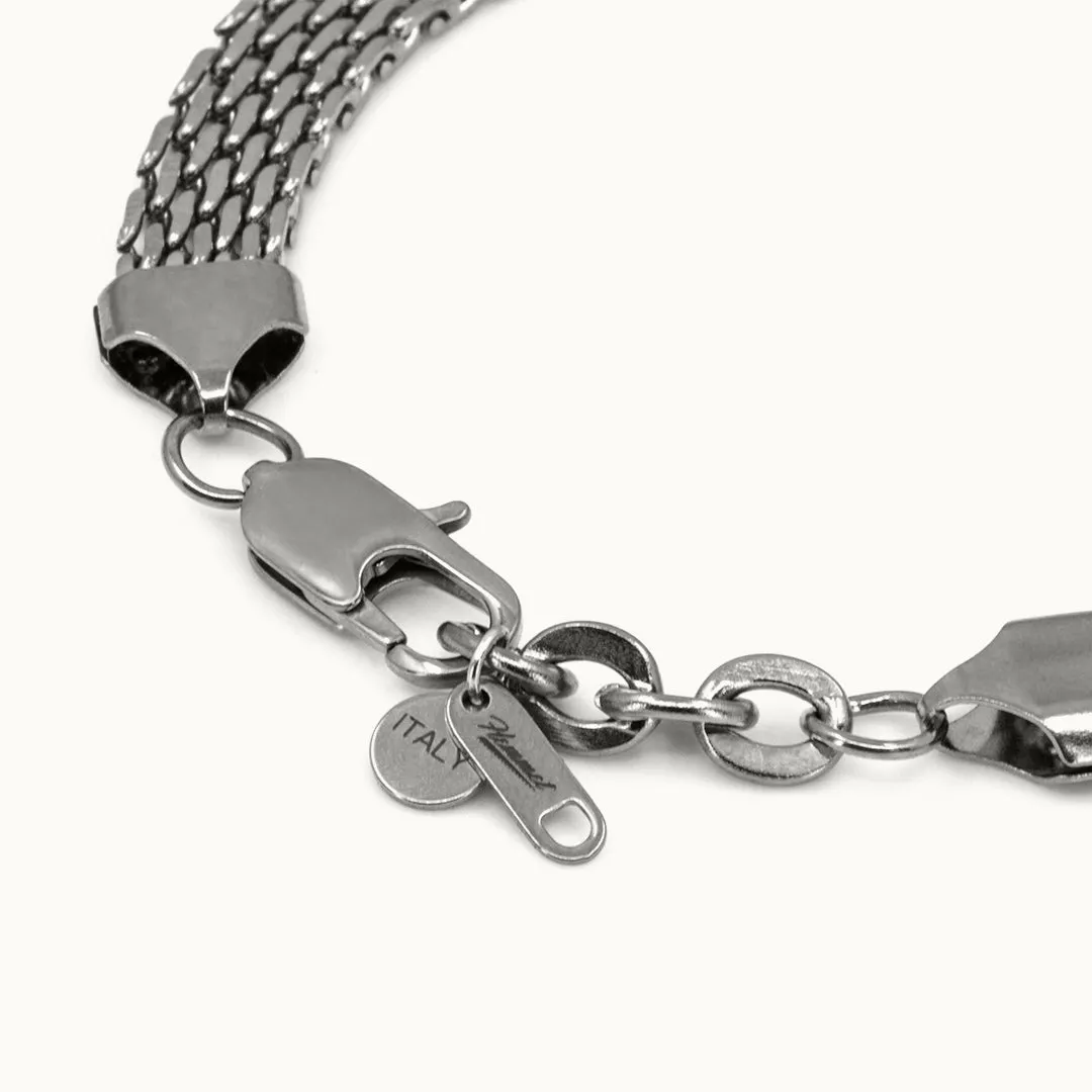 Hemmet Principle Wide Milan Mesh bracciale maglia oro