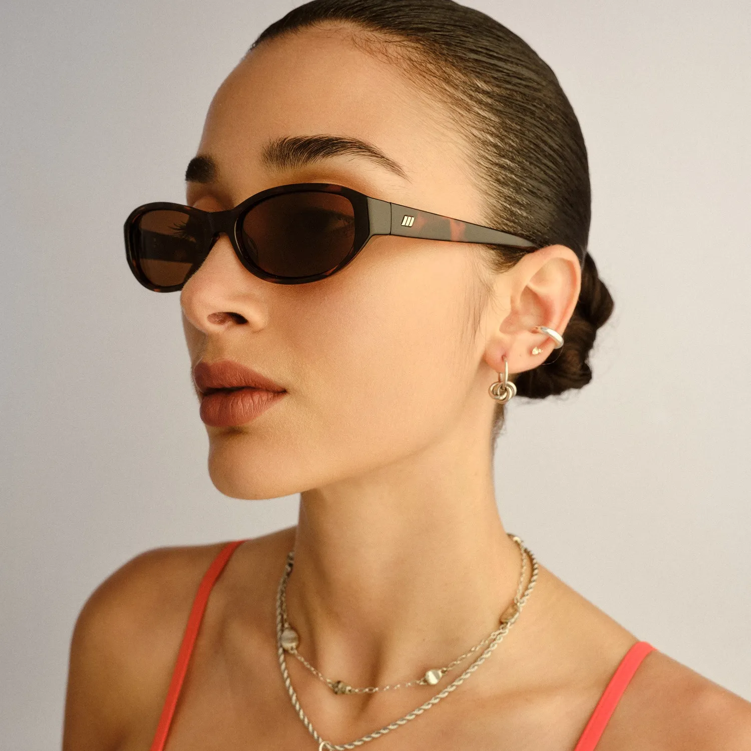 Le Specs Don't Cha occhiale da sole ovale tartarugato