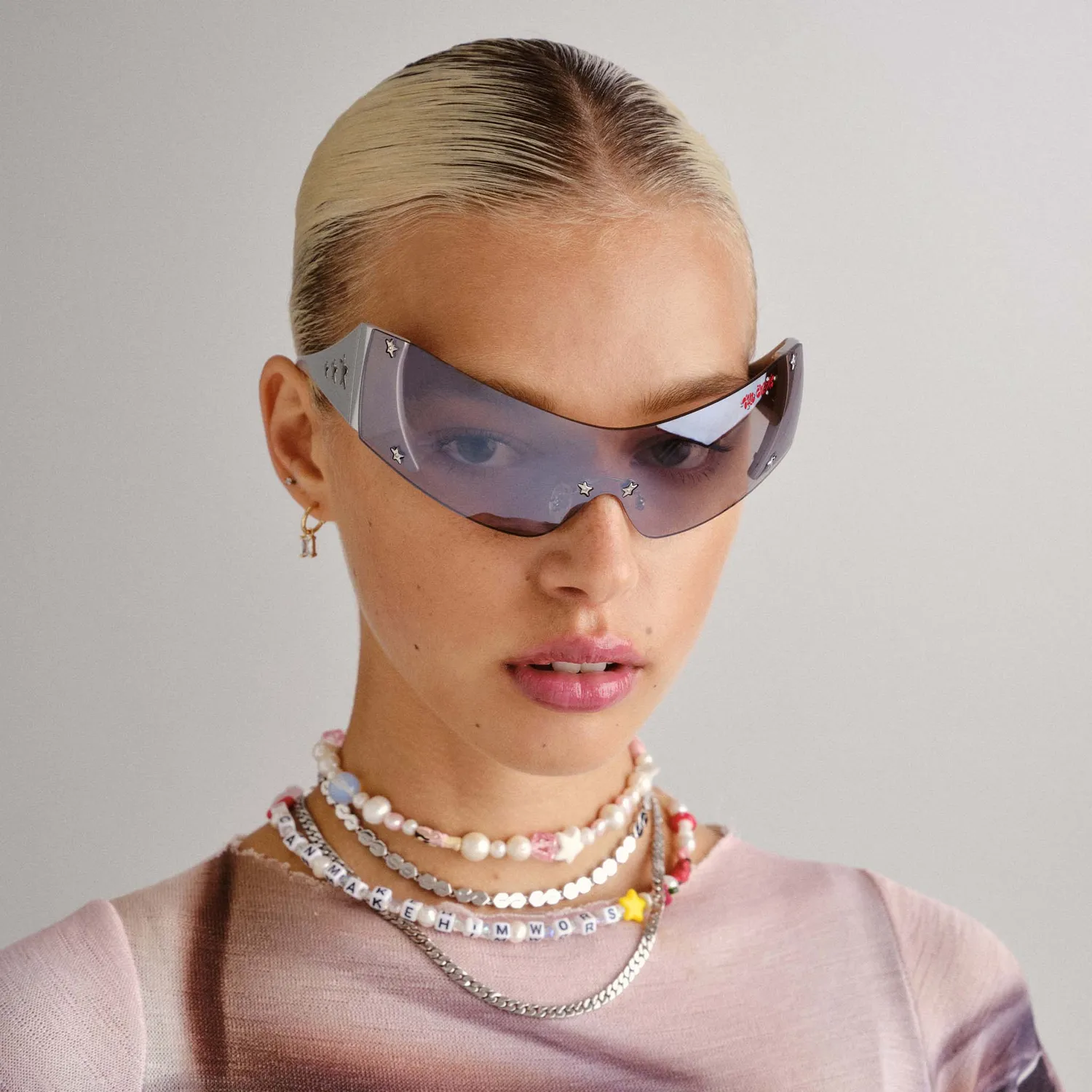Le Specs I Am A Rich Man occhiale da sole silver chrome specchio