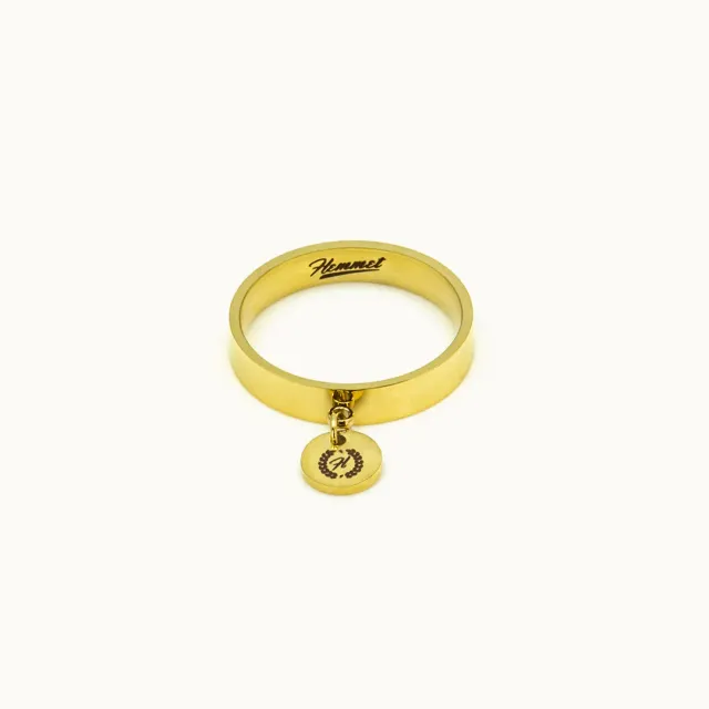 Hemmet H Pendant Ring anello minimal pendente misura 7