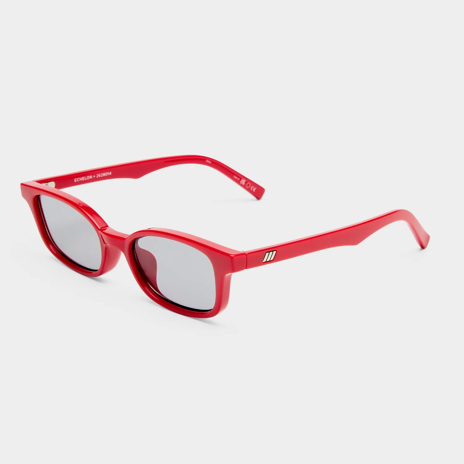 Le Specs Echelon occhiale da sole rosso rettangolare