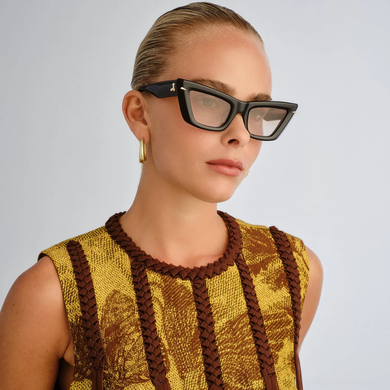 Le Specs Lucia occhiali da sole cat-eye nero acetato
